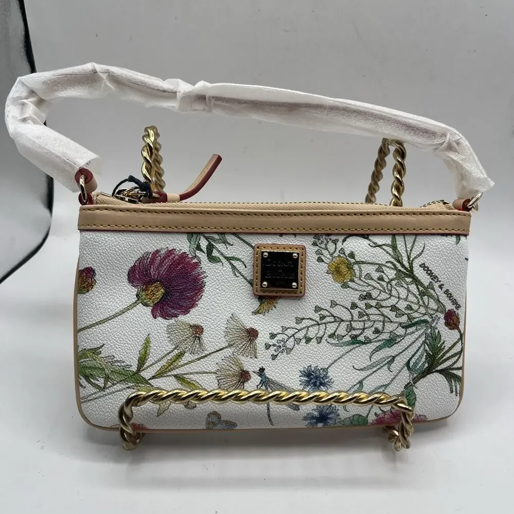 Dooney & Bourke Botanical Collection Large Zip Around Wristlet Wallet Clutch NWT